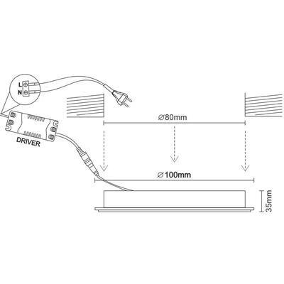 NEDES LED LDL321WG bílá/zlatá - 2